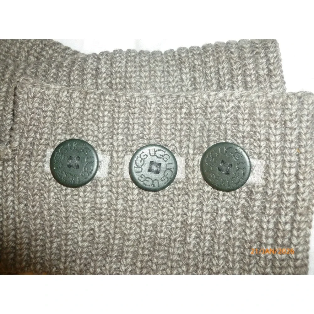 Ugg Classic Cardy II Sock‎ Boots Knit Sheepskin Wool Lined Tall Gray 5819 sz 7 M